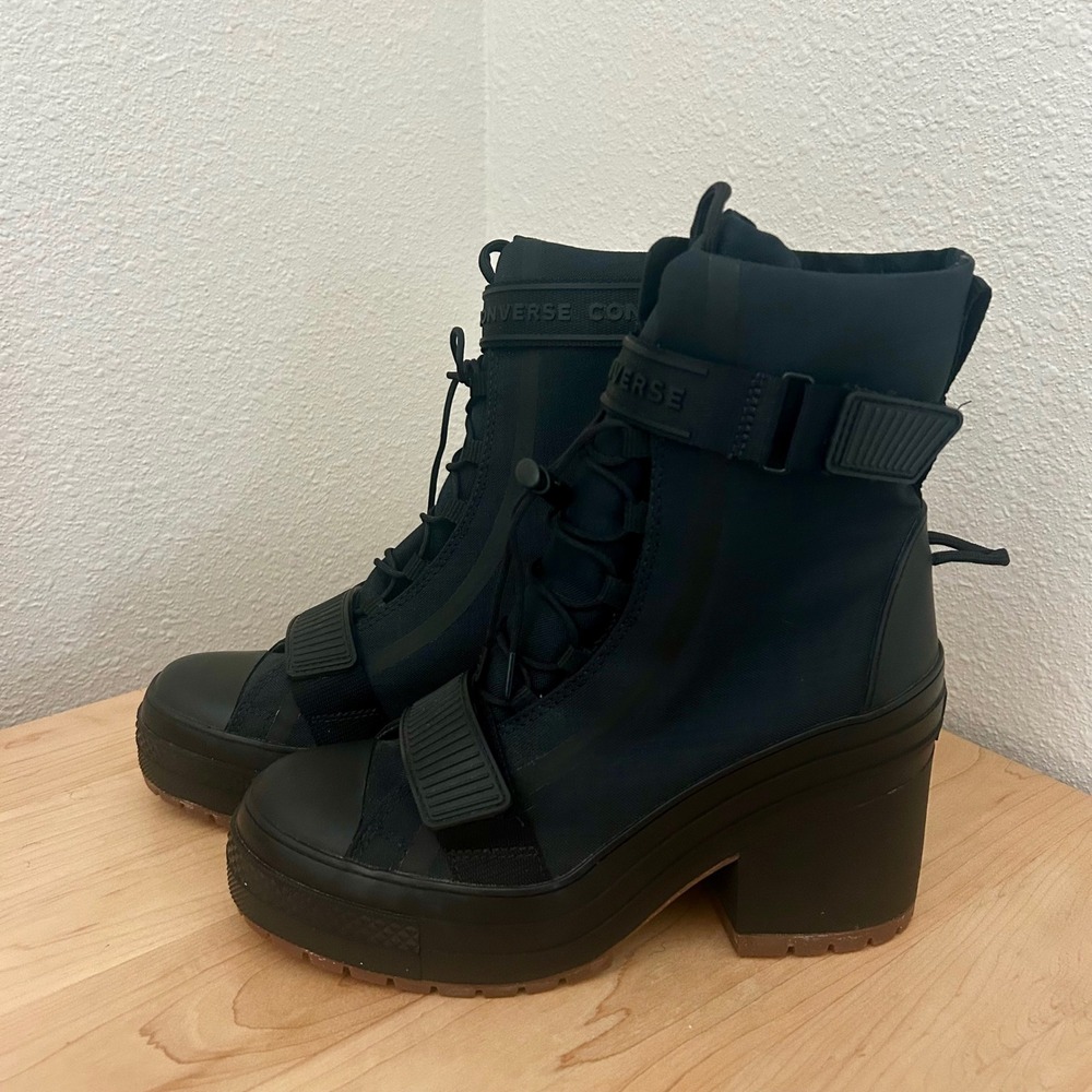 Converse CTAS GR82 Lace-up Boots Black size 8 Grunge Goth Punk Skater Classic